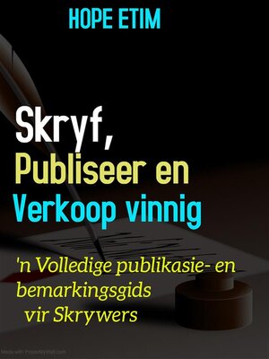 cover image of Skryf, Publiseer en Verkoop Vinnig
